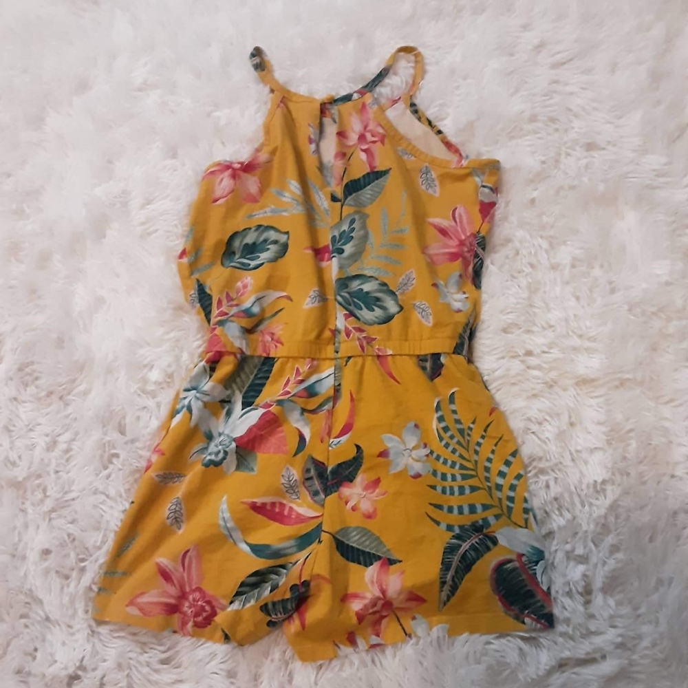 Old Navy yellow flowered romper